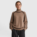 Wilhelmina | Refined Piped Roll Neck Jumper Knitwear