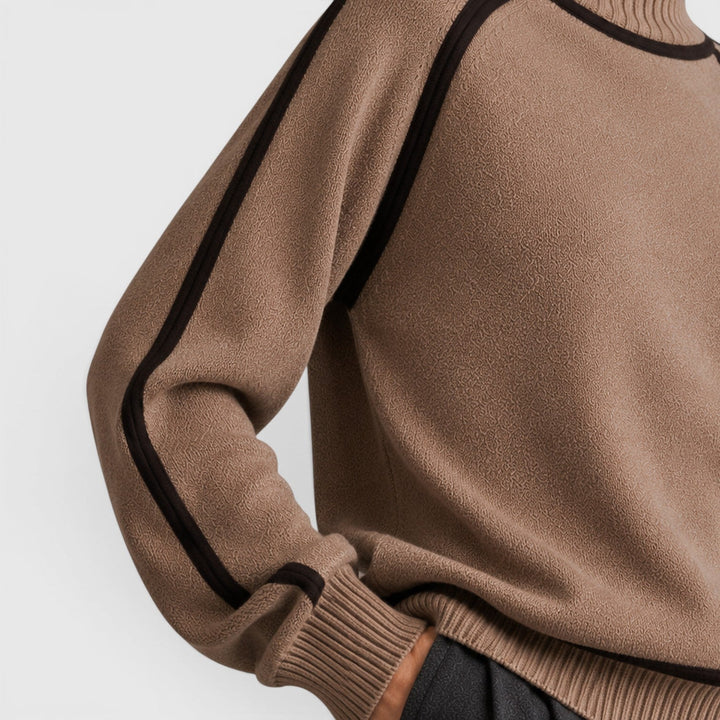 Wilhelmina | Refined Piped Roll Neck Jumper Knitwear