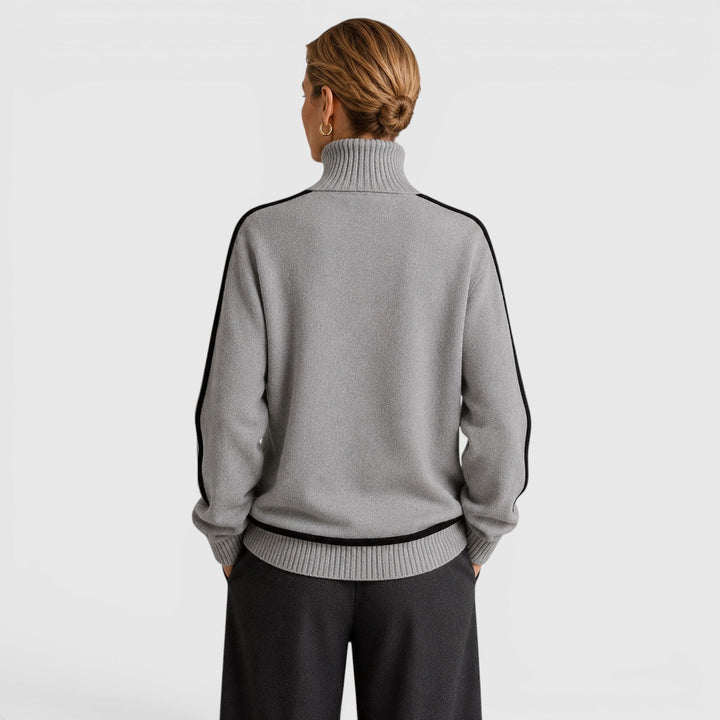 Wilhelmina | Refined Piped Roll Neck Jumper Knitwear