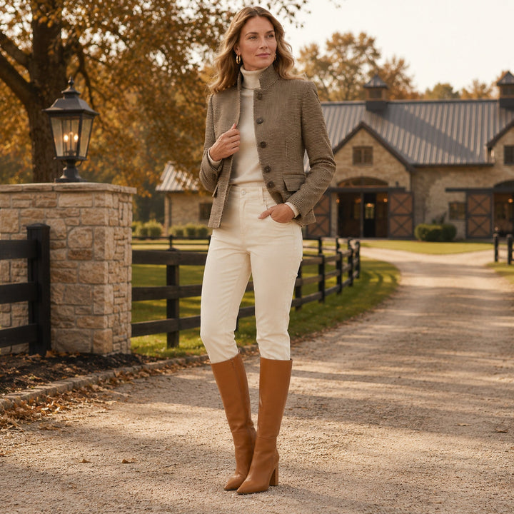 Hermione | Sharp Knee High Block Heel Boots