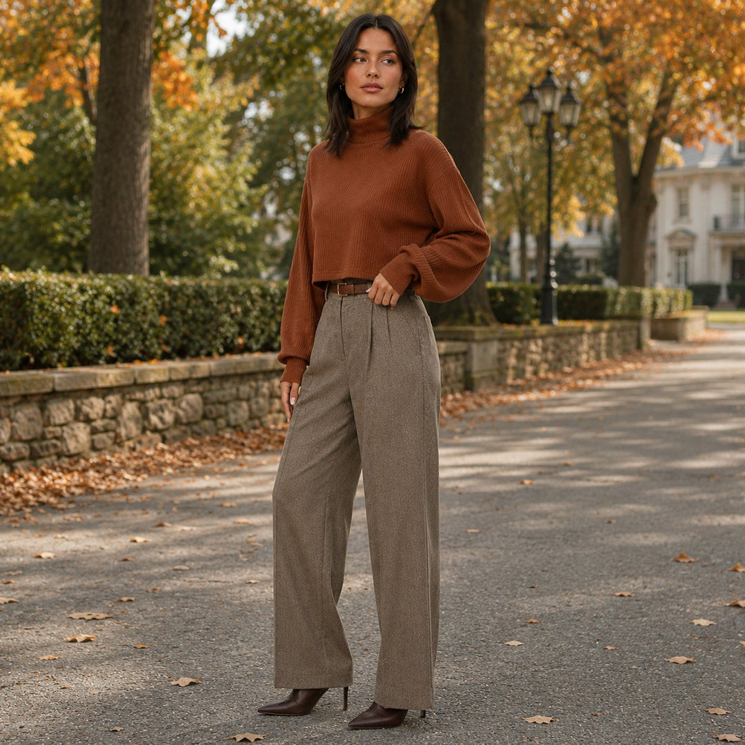 Lydia | Elegant Ribbed Roll Neck Jumper