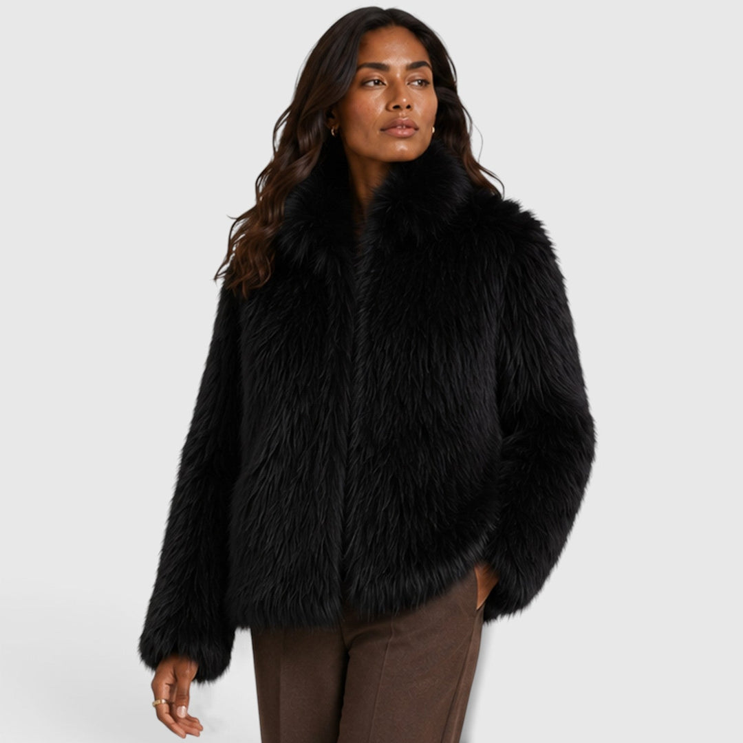 Poppy | Bold Cropped Faux Fur Coat