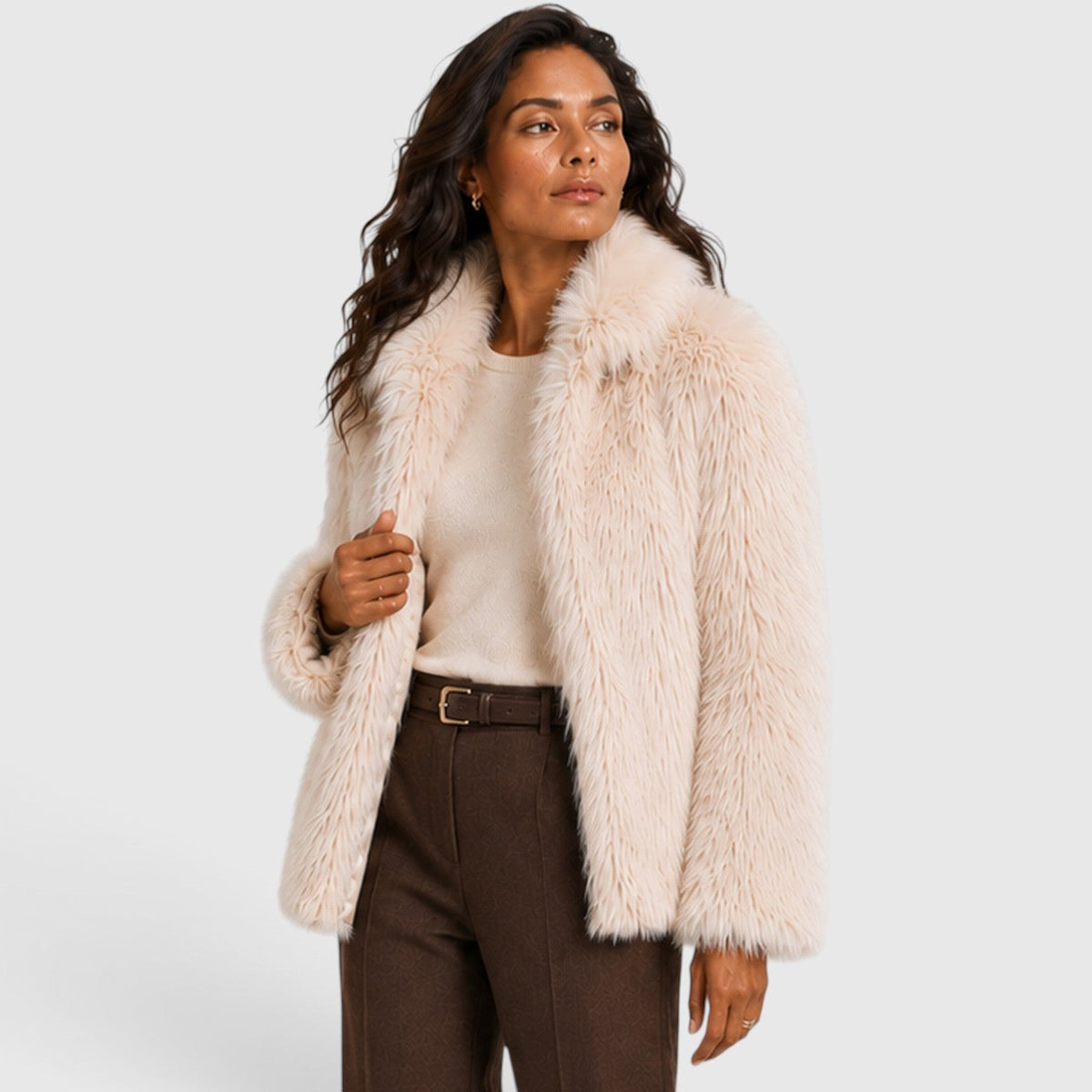 Poppy | Bold Cropped Faux Fur Coat