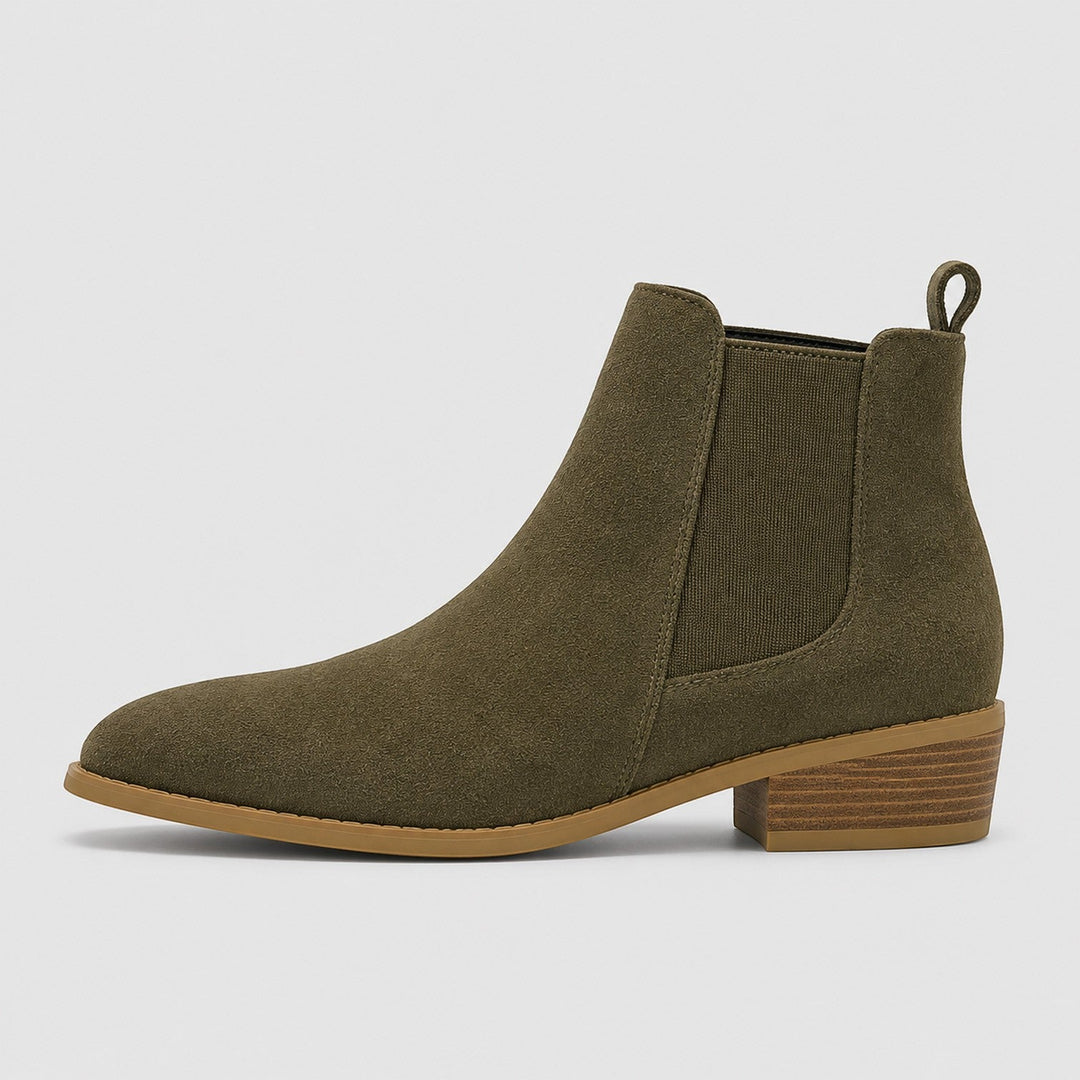 Florence | Smart Suede Chelsea Boots Mid Heel