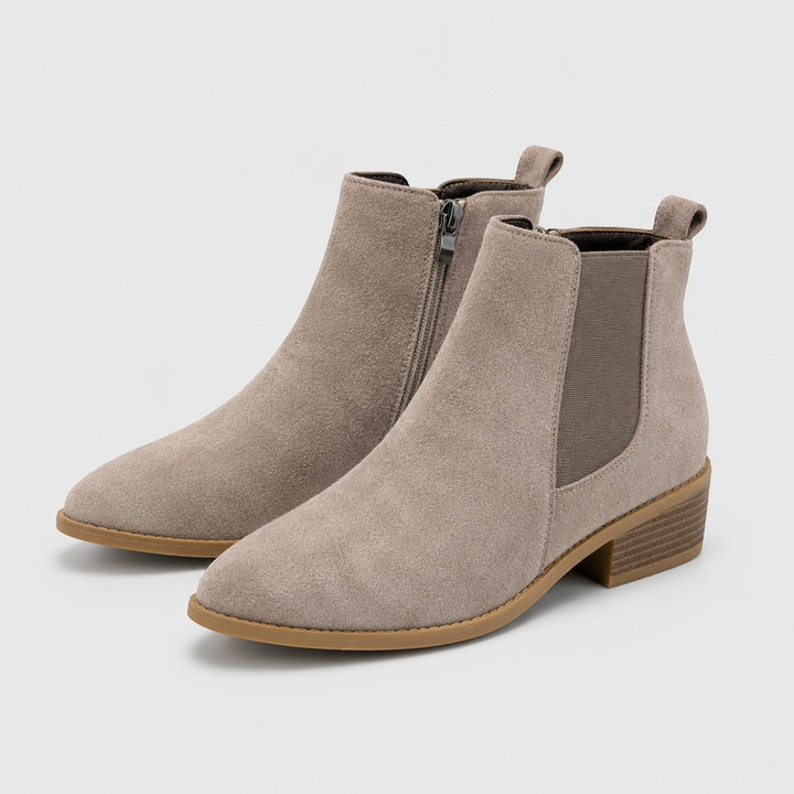 Florence | Smart Suede Chelsea Boots Mid Heel