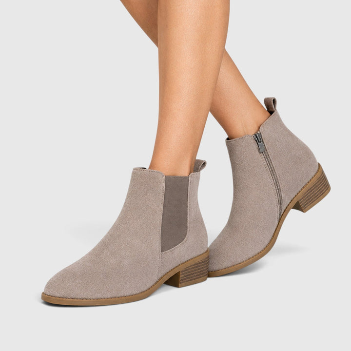 Florence | Smart Suede Chelsea Boots Mid Heel