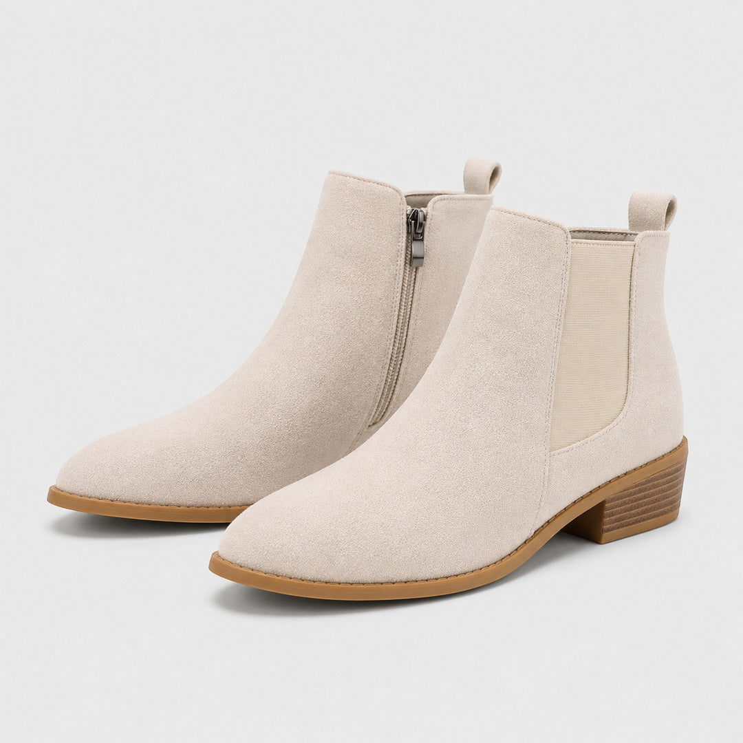 Florence | Smart Suede Chelsea Boots Mid Heel