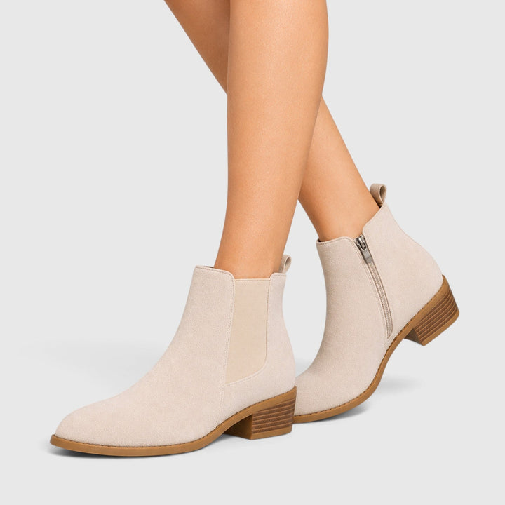 Florence | Smart Suede Chelsea Boots Mid Heel