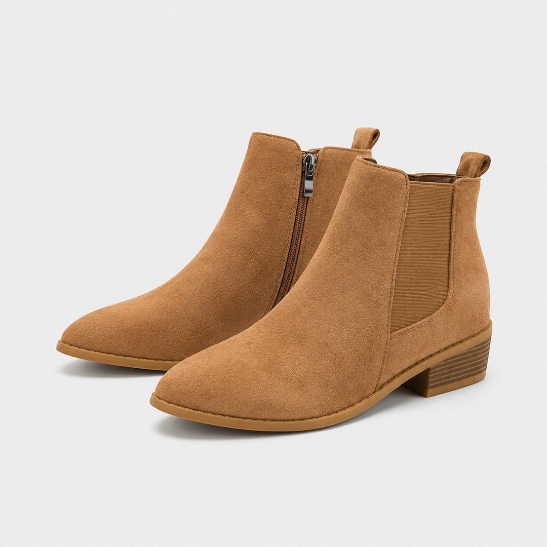 Florence | Smart Suede Chelsea Boots Mid Heel