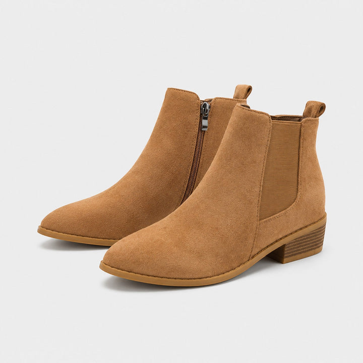 Florence | Smart Suede Chelsea Boots Mid Heel