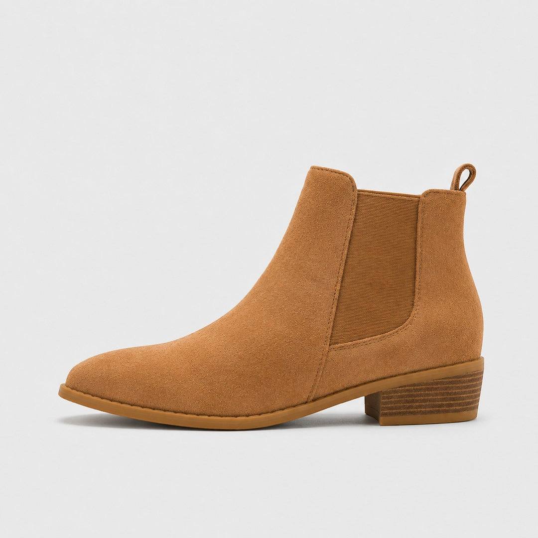 Florence | Smart Suede Chelsea Boots Mid Heel