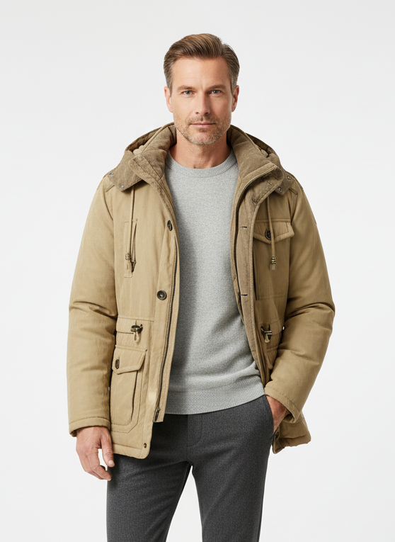 Jonquil | Reliable Fleece-Lined Hooded Jacket for Men