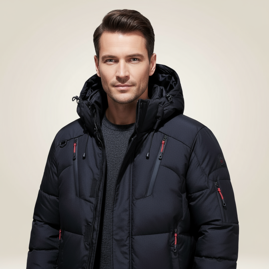 Darius | Rugged Fleece-Lined Parka Coat for Men