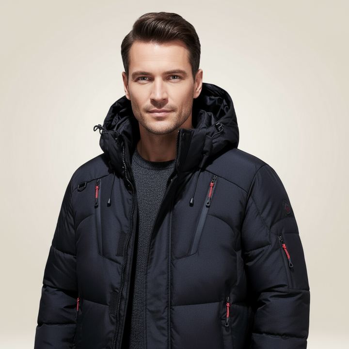 Darius | Rugged Fleece-Lined Parka Coat for Men
