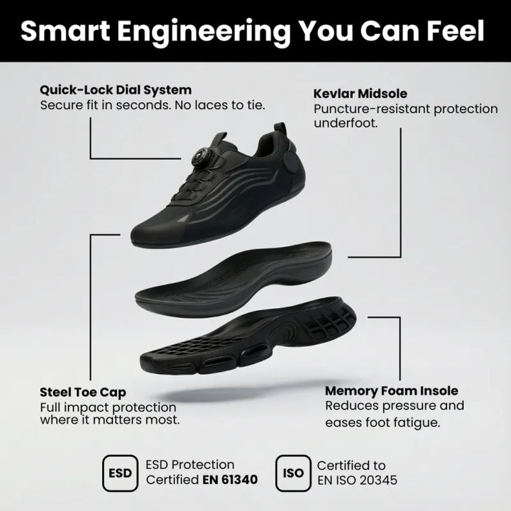 Maximilian | Dependable Steel Toe Safety Trainers for Men