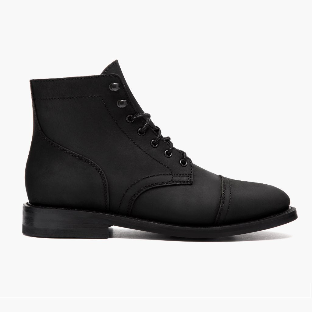 Idris | Timeless Leather Cap-Toe Lace-Up Boots for Men