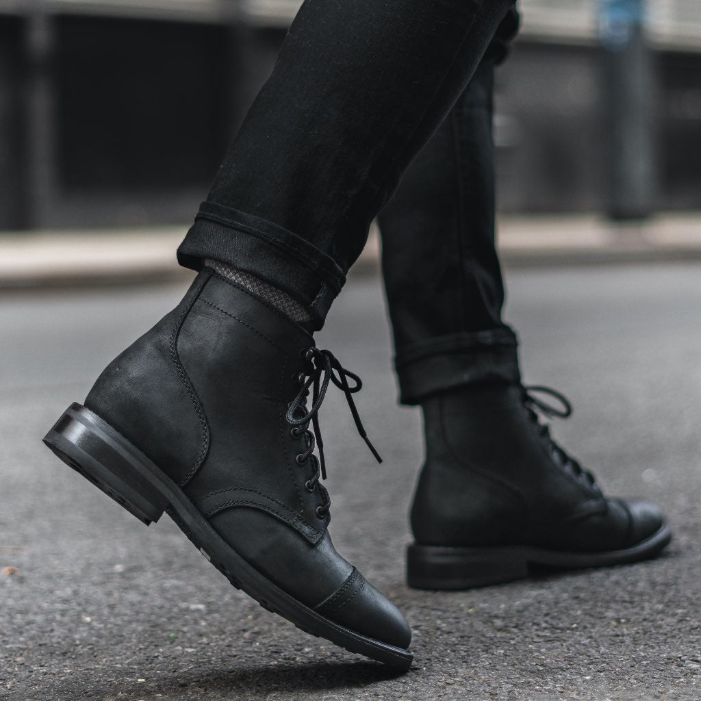 Idris | Timeless Leather Cap-Toe Lace-Up Boots for Men