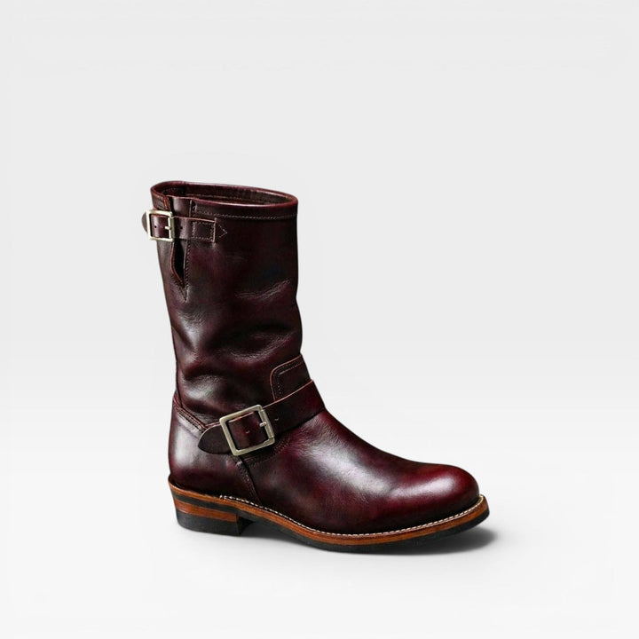 Anselm | Rugged Buckle Strap Leather Mens Boots