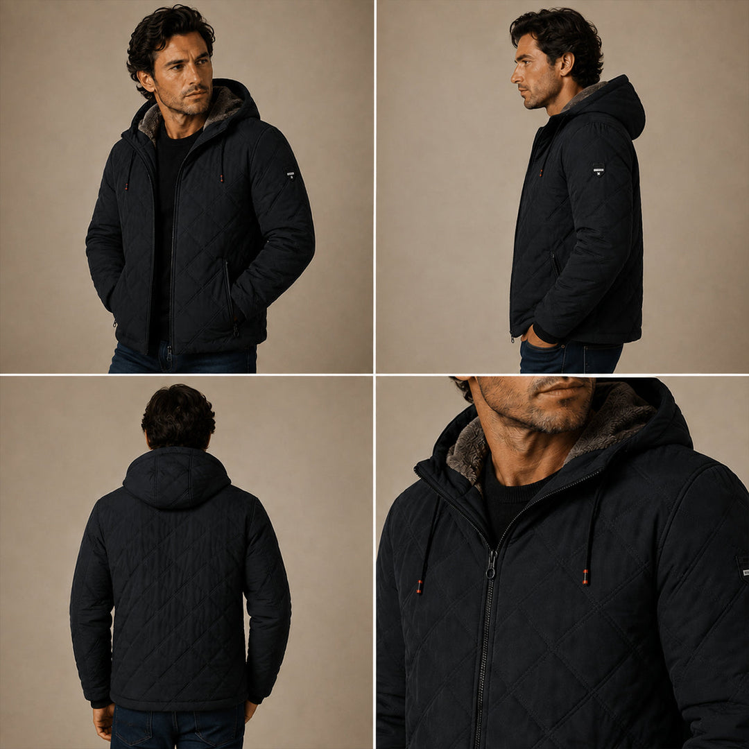 Garrett | Warm Hooded Quilted Puffer Jacket