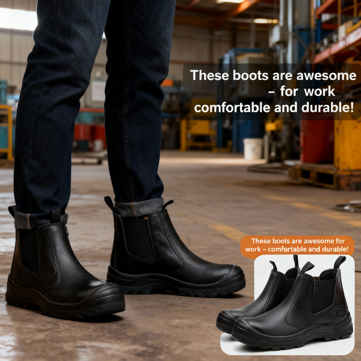 Theodore | Sturdy Steel Toe Work Boots for Men