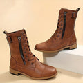 Bridgette | Supportive Combat Ankle Boots with Side-Zip