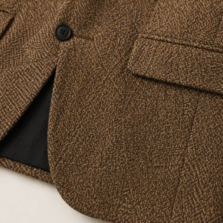 Harold | Refined Herringbone Wool Blazer Tailored