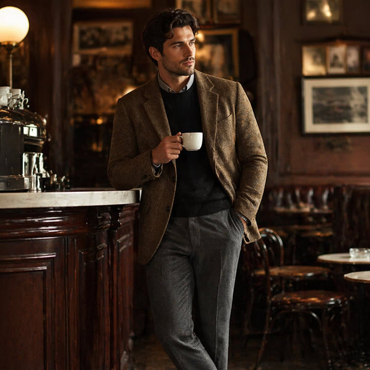 Harold | Refined Herringbone Wool Blazer Tailored