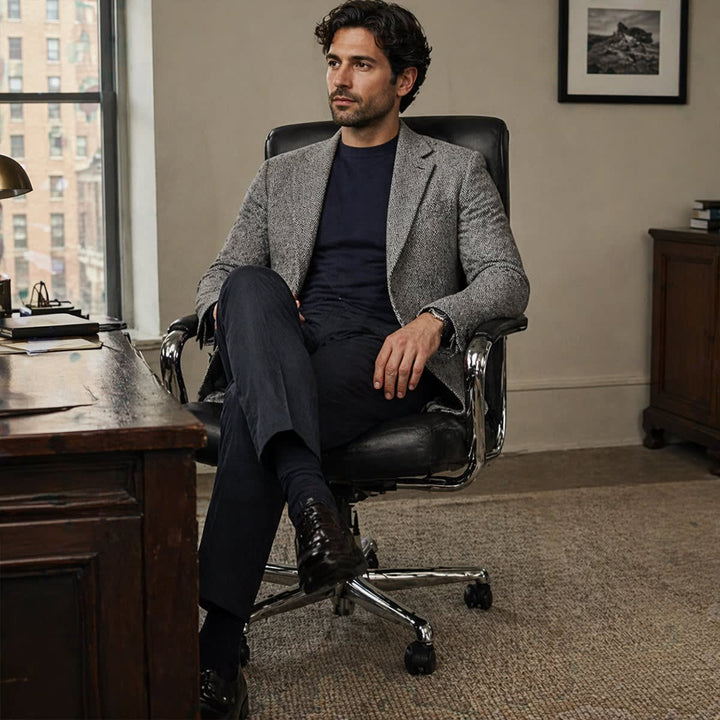 Harold | Refined Herringbone Wool Blazer Tailored
