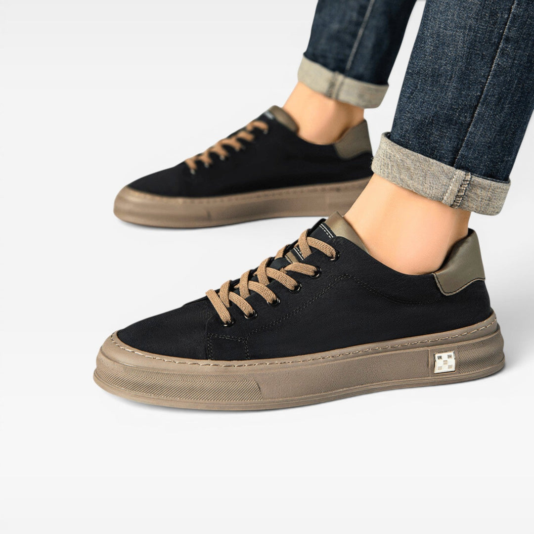 Digby | Smart Canvas Cupsole Trainers Contrast Trim