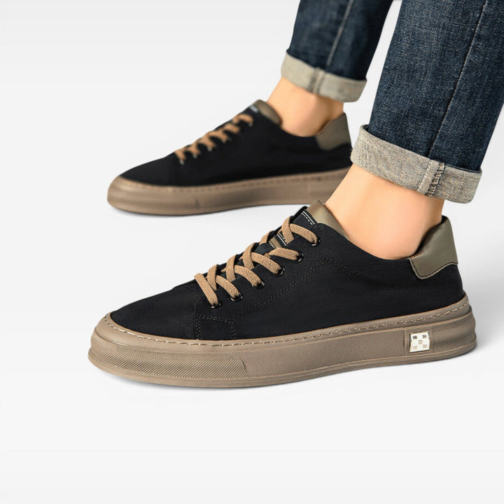 Digby | Smart Canvas Cupsole Trainers Contrast Trim