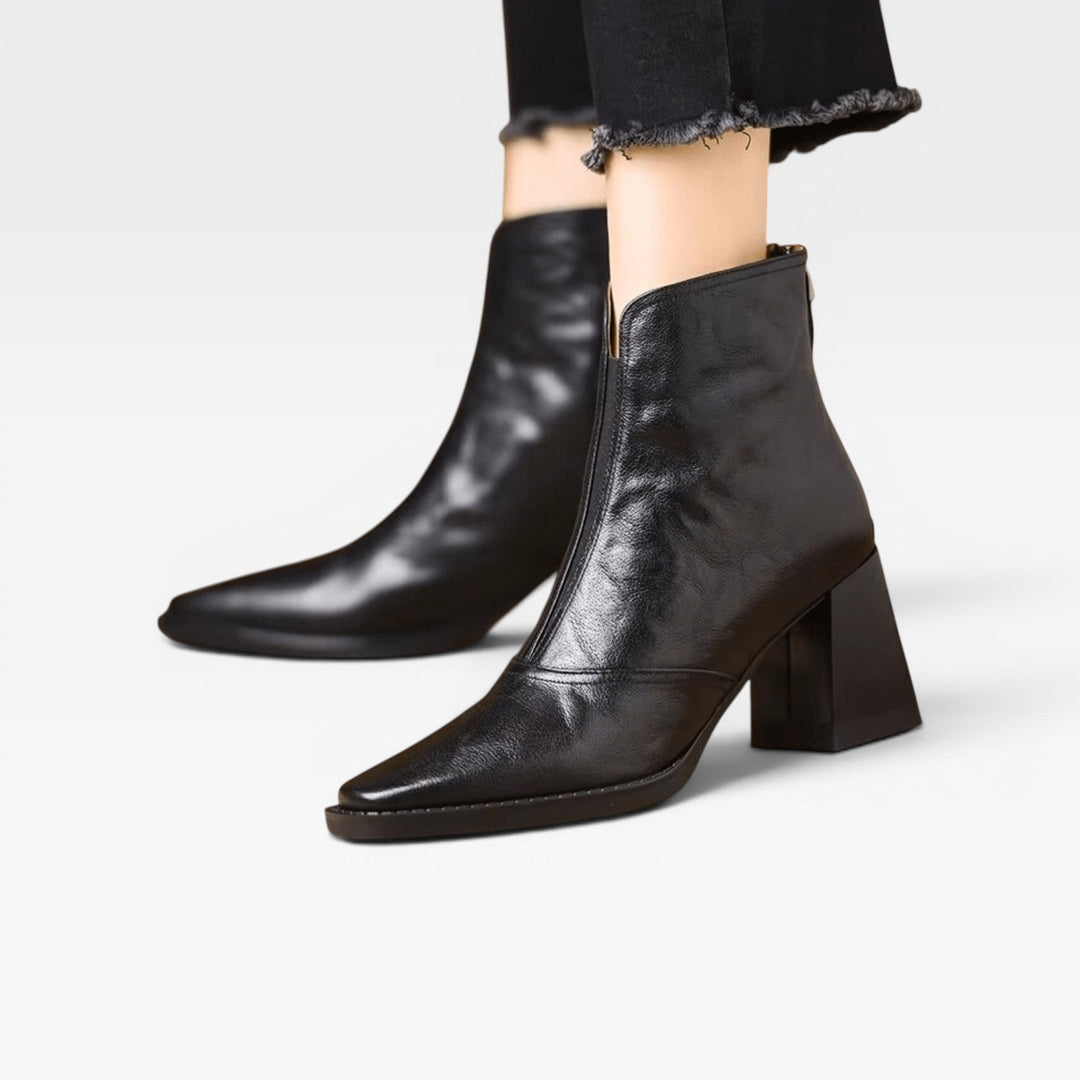Valentina | Sleek Block Heel Ankle Boots