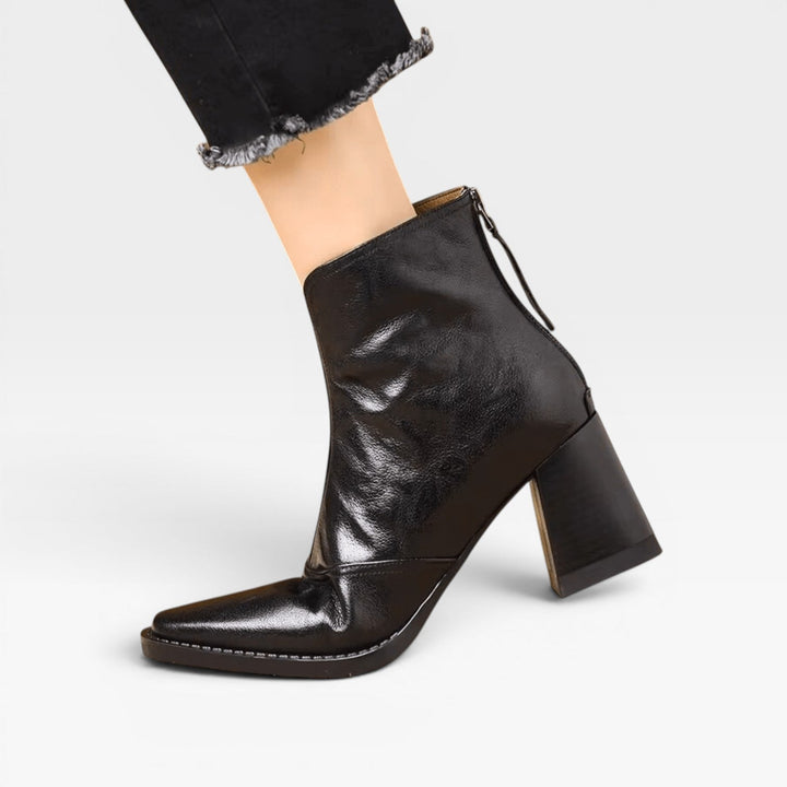 Valentina | Sleek Block Heel Ankle Boots