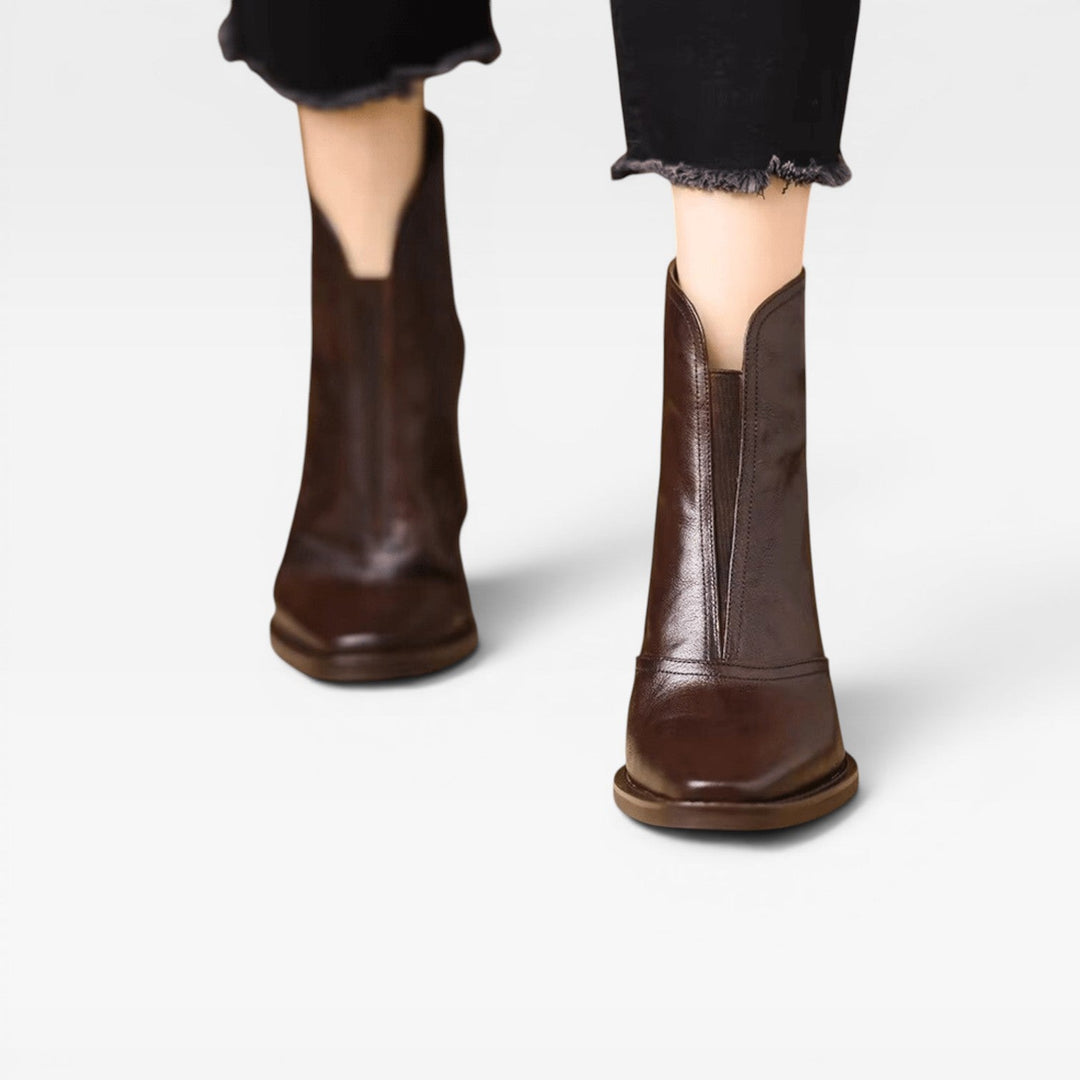 Valentina | Sleek Block Heel Ankle Boots