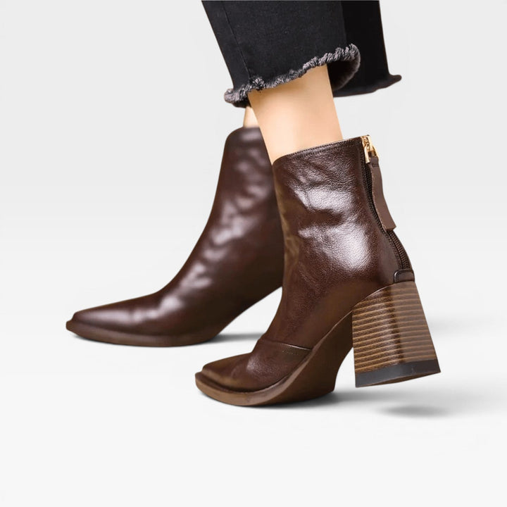 Valentina | Sleek Block Heel Ankle Boots