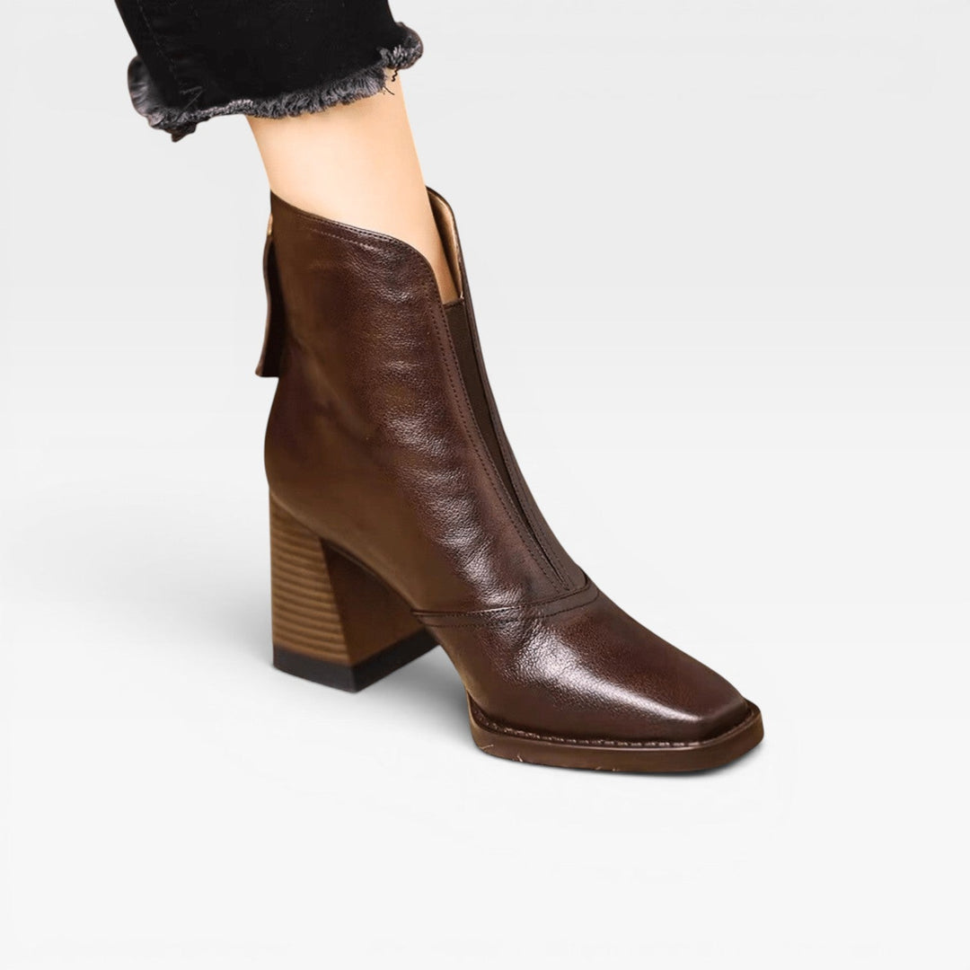 Valentina | Sleek Block Heel Ankle Boots
