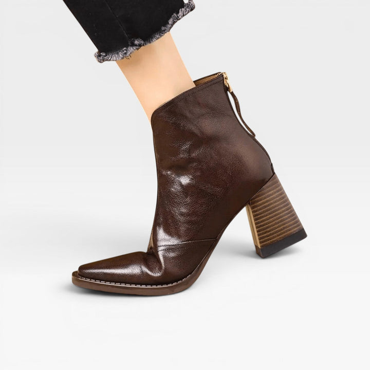 Valentina | Sleek Block Heel Ankle Boots