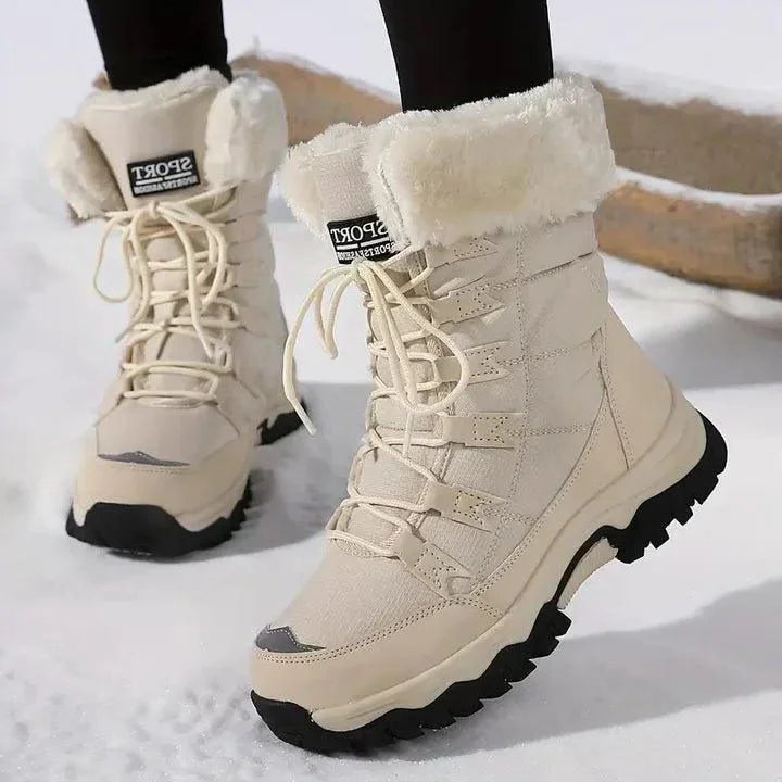 Maren | Cosy Winter Boots Faux-Fur Lace-Up