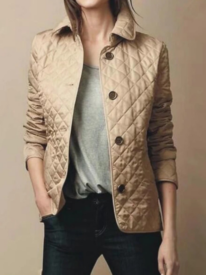 Avery | Chic Leopard Print Quilted Jacket