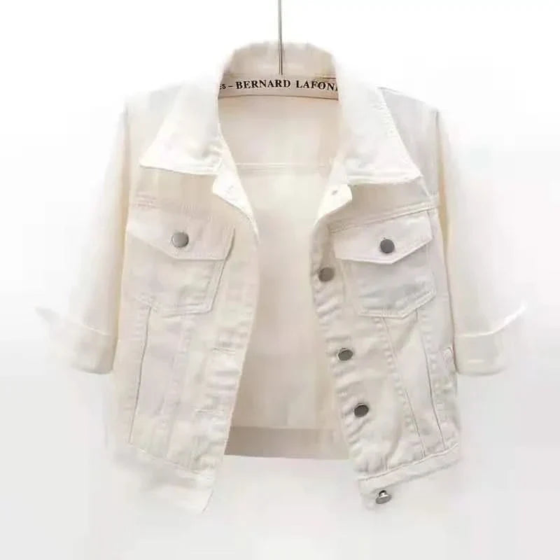 Margot | Effortless Cropped Denim Jacket for Women