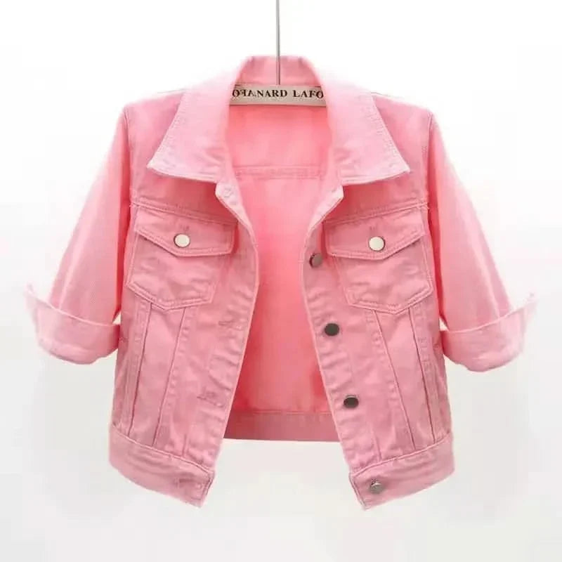 Margot | Effortless Cropped Denim Jacket for Women