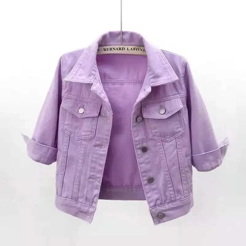 Margot | Effortless Cropped Denim Jacket for Women