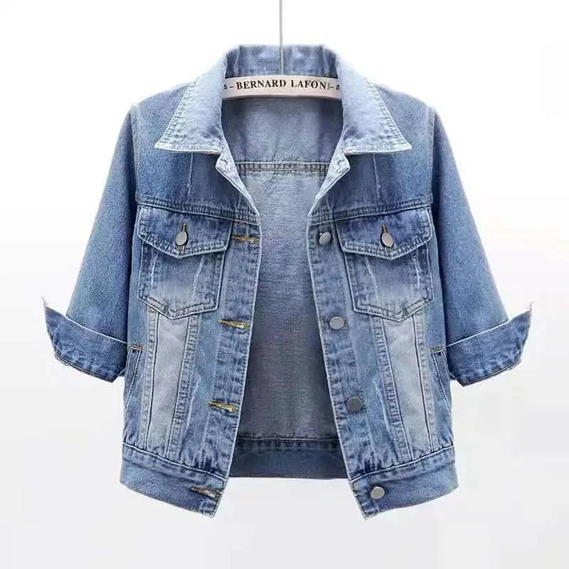 Margot | Effortless Cropped Denim Jacket for Women