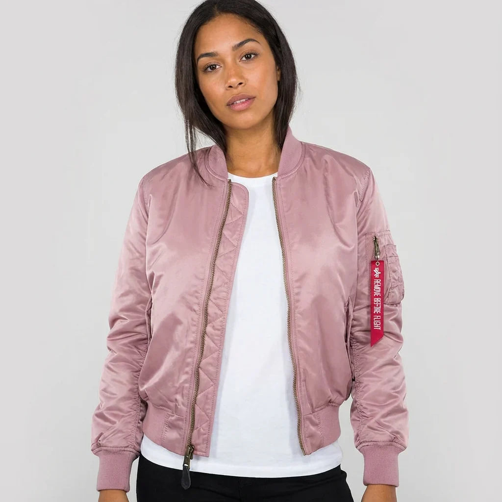 Adeline | Sharp MA-1 Bomber Jacket with Ribbed Cuffs