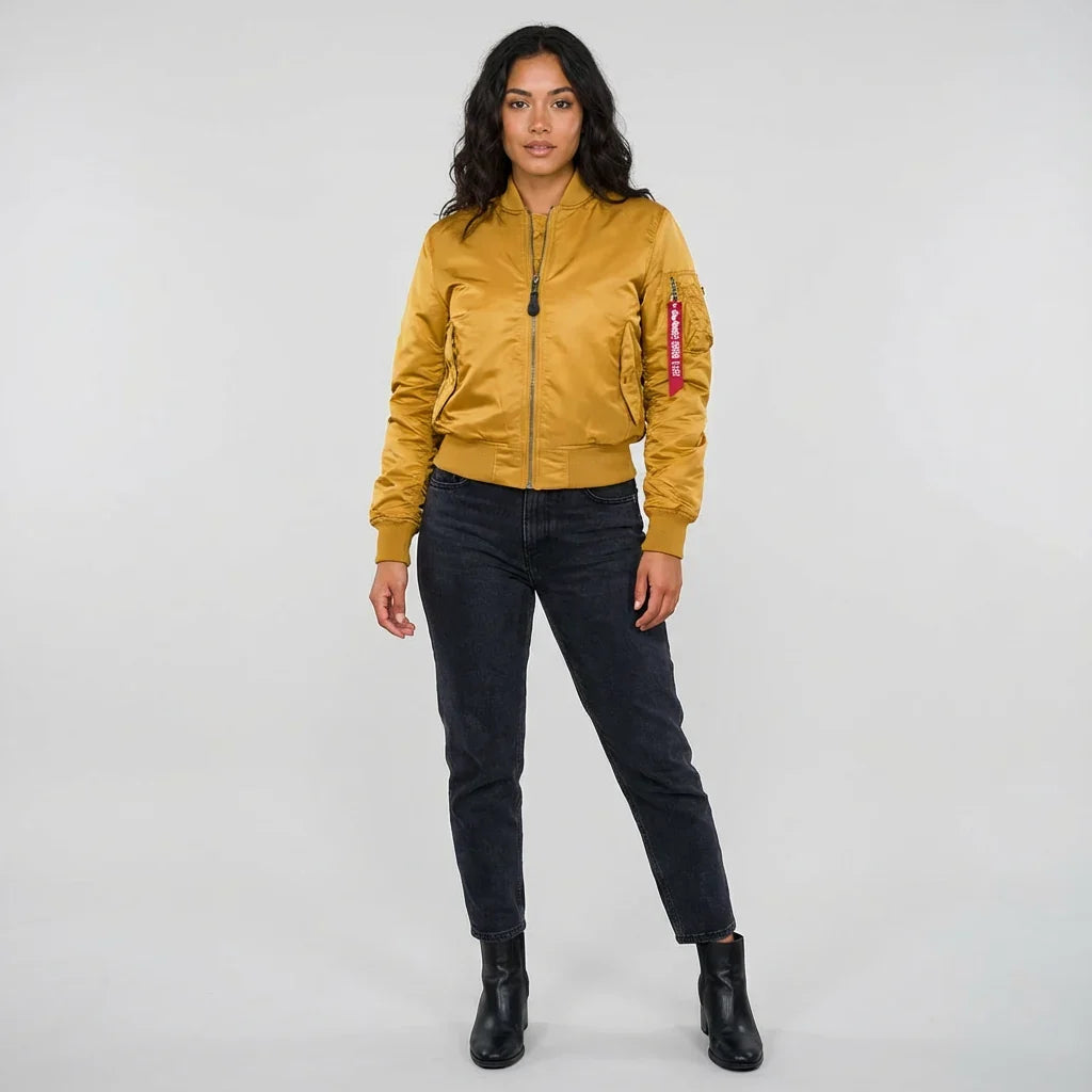 Adeline | Sharp MA-1 Bomber Jacket with Ribbed Cuffs