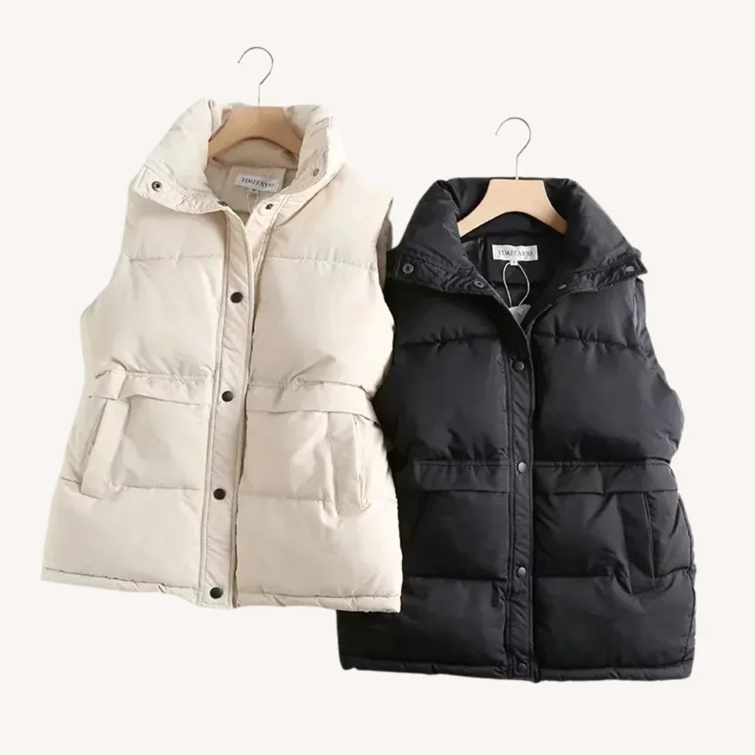 Wren | Cosy Quilted Stand-Collar Puffer Gilet