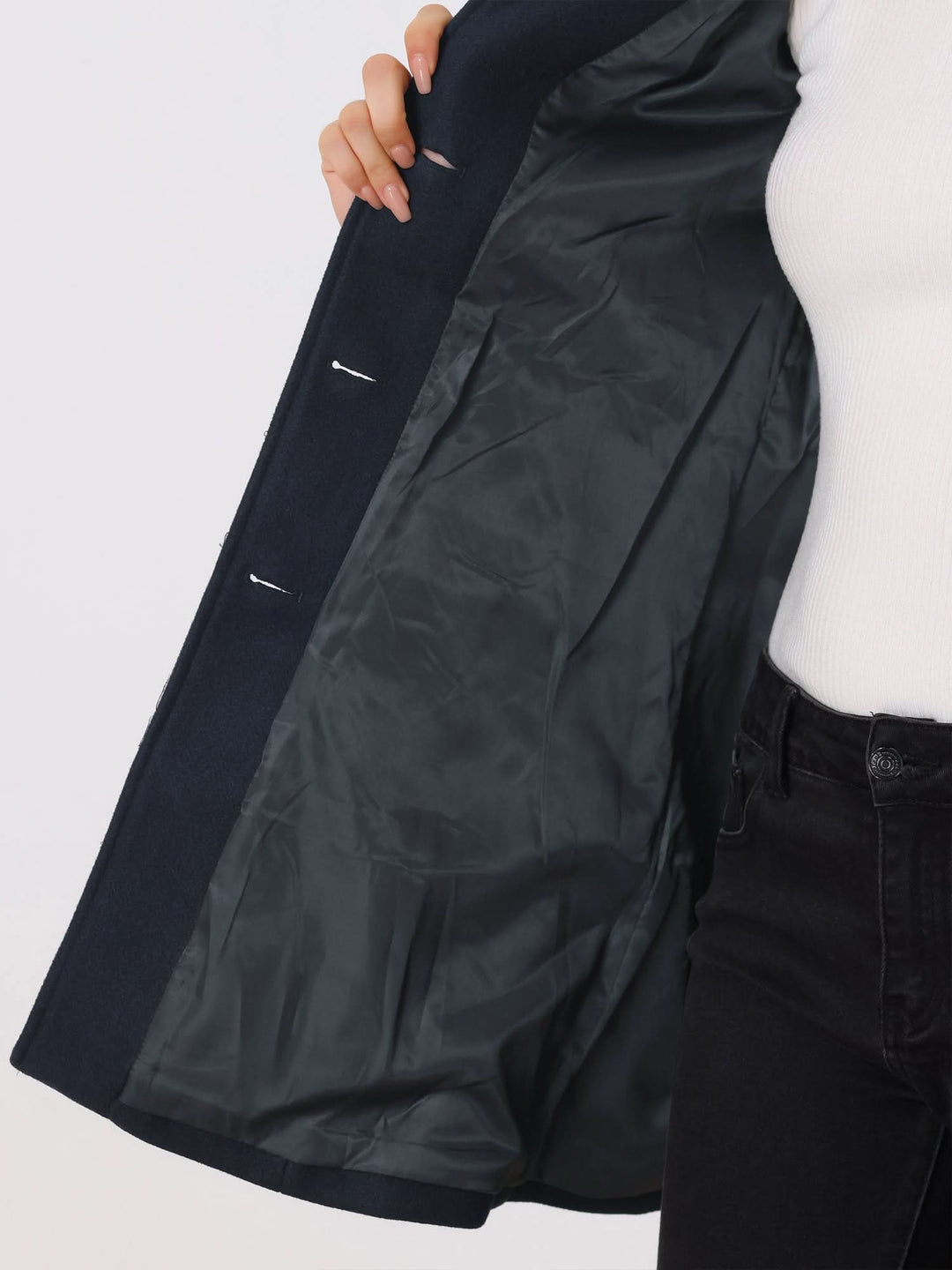 Florence | Polished Fit-and-Flare Wool Coat with Notch Lapel