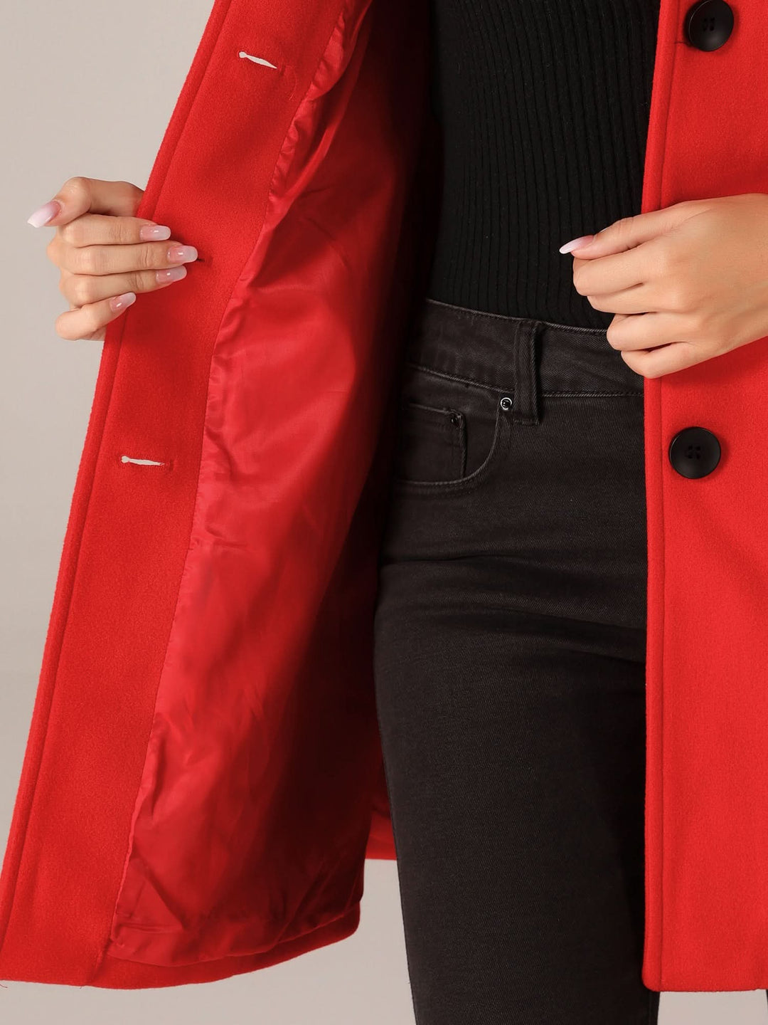 Florence | Polished Fit-and-Flare Wool Coat with Notch Lapel