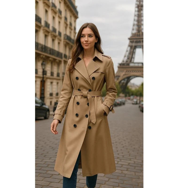 Aurelia | Timeless Double-Breasted Belted Trench Coat