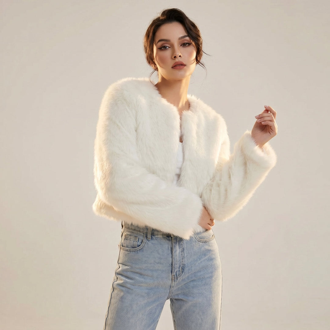 Mia | Cosy Cropped Faux Fur Cardigan