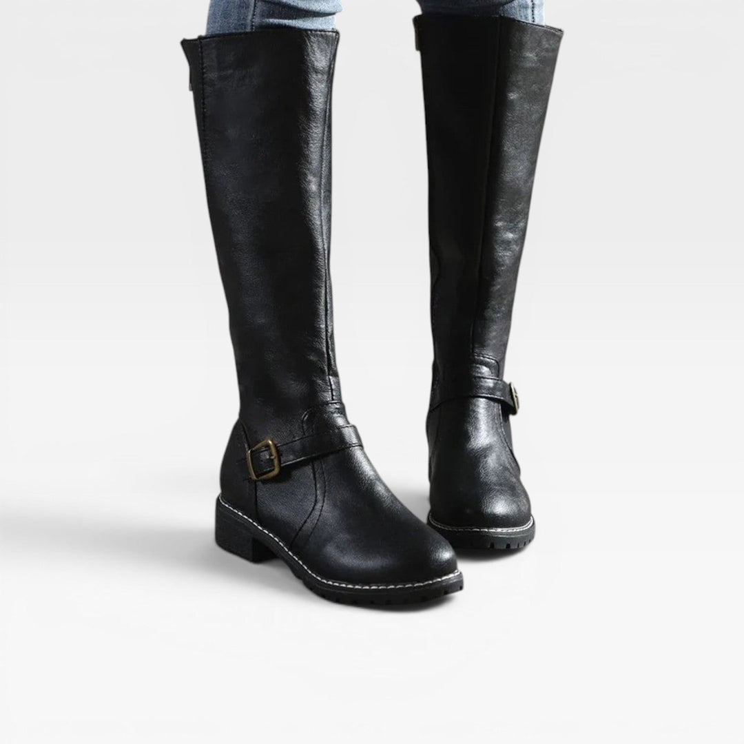 Marigold | Classic Buckle Knee High Boots Women